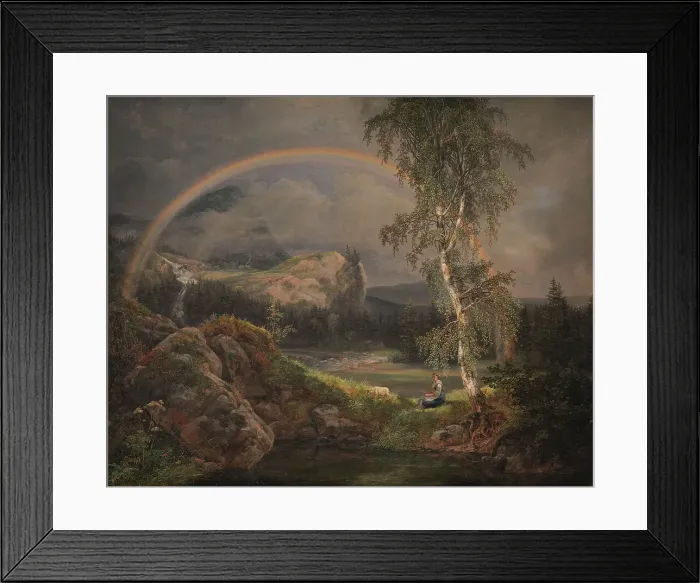 Framed Print : Norwegian Landscape with a Rainbow, 1821. Creator: Johan Christian Dahl Framed Print : Norwegian Landscape with a Rainbow, 1821. Creator: Johan Christian Dahl