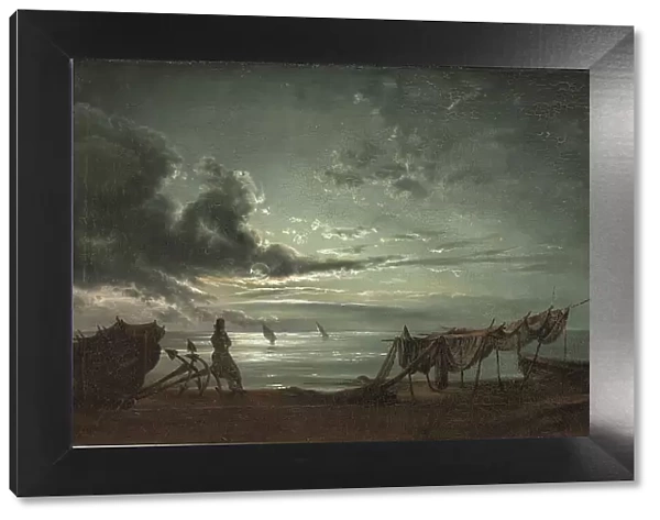 The Gulf of Naples. Moonlight, 1820-1821. Creator: Johan Christian Dahl