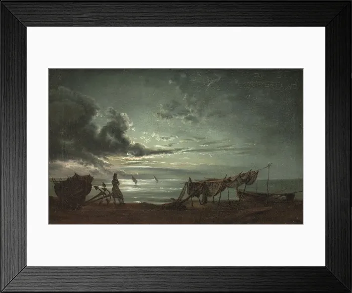 Framed Print : The Gulf of Naples. Moonlight, 1820-1821. Creator: Johan Christian Dahl Framed Print : The Gulf of Naples. Moonlight, 1820-1821. Creator: Johan Christian Dahl