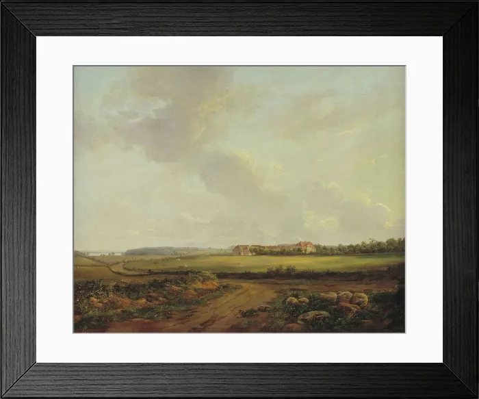 Framed Print : View of Engelholm at Præsto in Zealand, 1816. Creator: Johan Christian Dahl Framed Print : View of Engelholm at Præsto in Zealand, 1816. Creator: Johan Christian Dahl