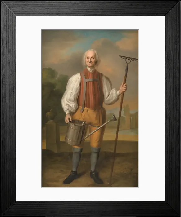 Framed Print : A Gardener, 1735. Creator: Balthasar Denner Framed Print : A Gardener, 1735. Creator: Balthasar Denner