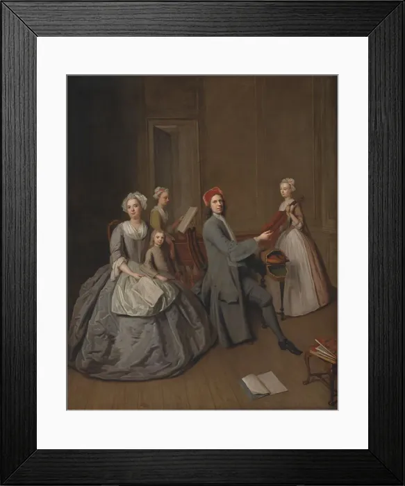 Framed Print : The Artist's Family Making Music Together, 1728-1732. Creator: Balthasar Denner Framed Print : The Artist's Family Making Music Together, 1728-1732. Creator: Balthasar Denner