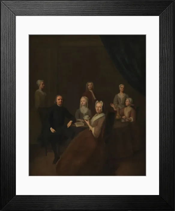 Framed Print : The Artist's Parents-in-Law and some of their Children, 1700-1749. Creator: Balthasar Denner Framed Print : The Artist's Parents-in-Law and some of their Children, 1700-1749. Creator: Balthasar Denner