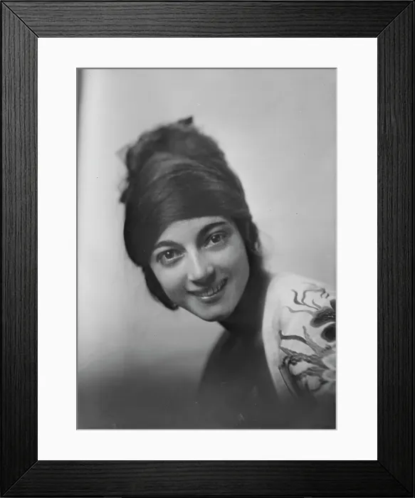 Framed Print : Cowan, Rosamonde, Miss (Rose Rolanda, Mrs. Miguel C.), portrait photograph, between 1915 and 1919. Creator: Arnold Genthe Framed Print : Cowan, Rosamonde, Miss (Rose Rolanda, Mrs. Miguel C.), portrait photograph, between 1915 and 1919. Creator: Arnold Genthe
