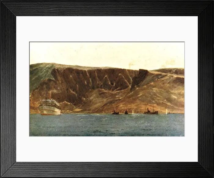 Framed Print : La baie de Suvla et les Falaises d'Anzac; Les falaises d'Anzac, 1915 (1916). Creator: Norman Wilkinson Framed Print : La baie de Suvla et les Falaises d'Anzac; Les falaises d'Anzac, 1915 (1916). Creator: Norman Wilkinson
