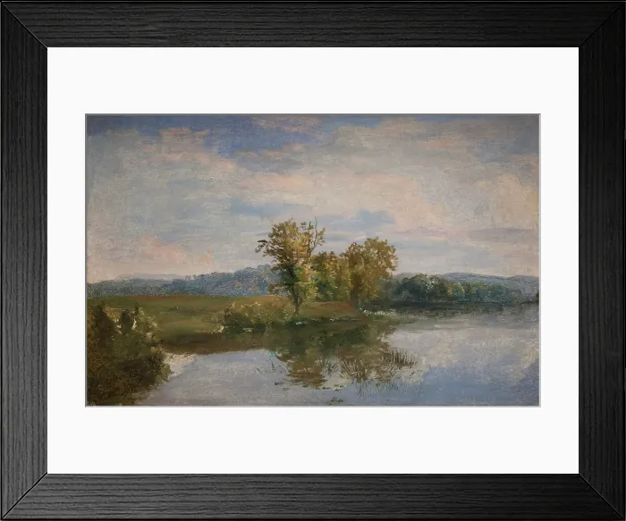 Framed Print : A View of Lake Vejl near Silkeborg, Jutland, 1843. Creator: Dankvart Dreyer Framed Print : A View of Lake Vejl near Silkeborg, Jutland, 1843. Creator: Dankvart Dreyer