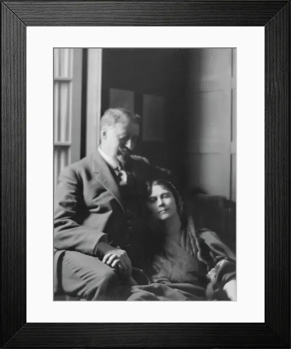 Framed Print : Duncan, Isadora, and Paris Singer, portrait photograph, between 1916 and 1918. Creator: Arnold Genthe Framed Print : Duncan, Isadora, and Paris Singer, portrait photograph, between 1916 and 1918. Creator: Arnold Genthe