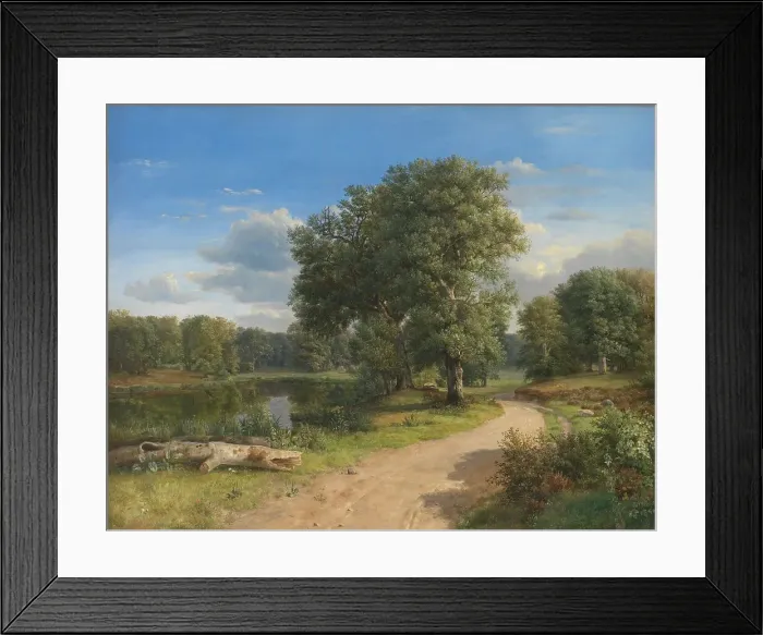 Framed Print : Landscape near Hammermollen, North Zealand, 1843. Creator: Dankvart Dreyer Framed Print : Landscape near Hammermollen, North Zealand, 1843. Creator: Dankvart Dreyer