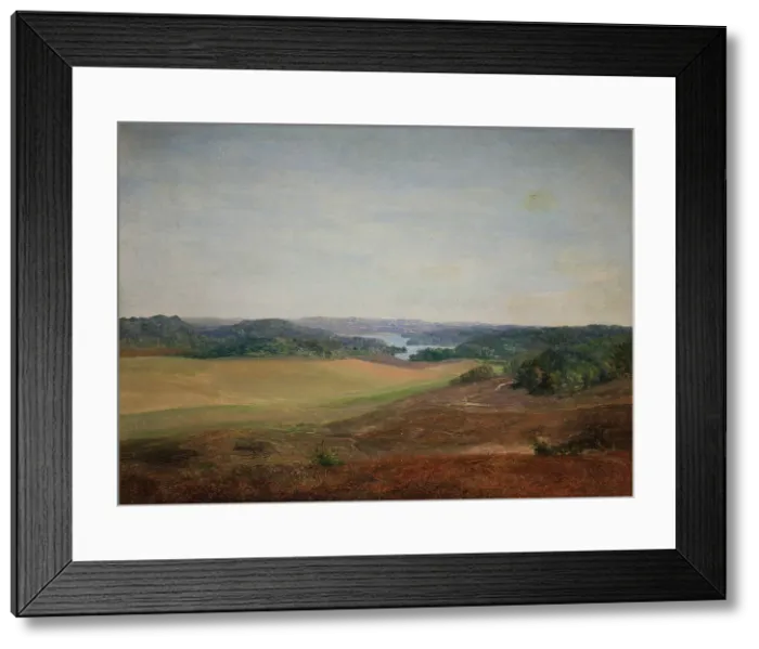 Framed Print : Landscape near Silkeborg, Jutland, 1836-1839. Creator: Dankvart Dreyer