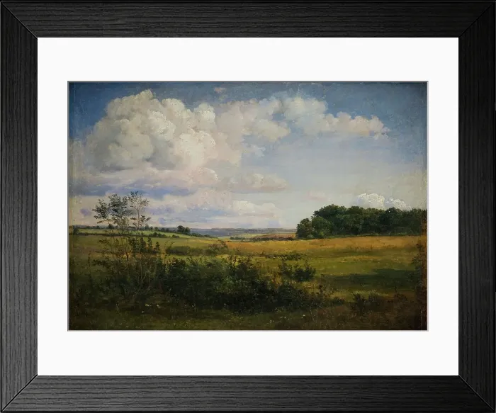 Framed Print : Landscape with Sunlit Clouds, 1844-1845. Creator: Dankvart Dreyer Framed Print : Landscape with Sunlit Clouds, 1844-1845. Creator: Dankvart Dreyer