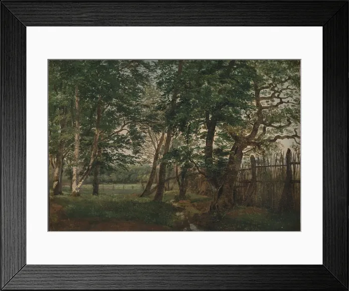 Framed Print : The Deer Park North of Copenhagen, 1844. Creator: Dankvart Dreyer Framed Print : The Deer Park North of Copenhagen, 1844. Creator: Dankvart Dreyer