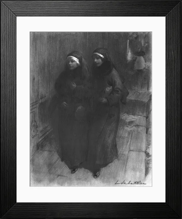Framed Print : Matinales; le depart pour l'ambulance au petit jour, 1914. Creator: L Sabattier Framed Print : Matinales; le depart pour l'ambulance au petit jour, 1914. Creator: L Sabattier