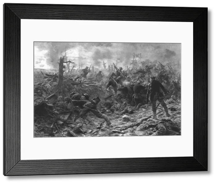 Framed Print : Nos allies a l'assaut: les corps a corps du Devils Wood, 1916. Creator: Unknown. Nos allies a l'assaut: les corps a corps du Devils Wood, 1916. Creator: Unknown Framed Print : Nos allies a l'assaut: les corps a corps du Devils Wood, 1916. Creator: Unknown. Nos allies a l'assaut: les corps a corps du Devils Wood, 1916. Creator: Unknown