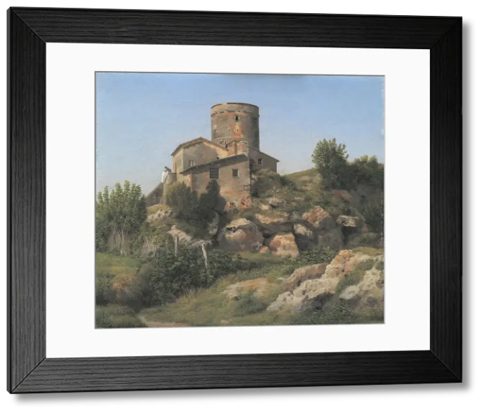 Framed Print : A Building near Tor di Quinto outside Rome;A Building in the Roman Campagna, 1815. Creator: CW Eckersberg Framed Print : A Building near Tor di Quinto outside Rome;A Building in the Roman Campagna, 1815. Creator: CW Eckersberg