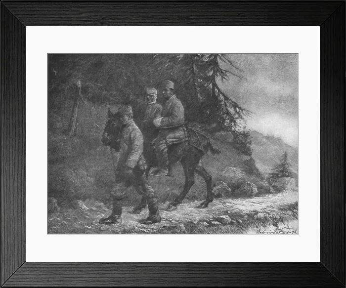 Framed Print : La Campagne Macedonienne; Sur le front de la 11e armee Serbe; un poste d'observation... 1916. Creator: Vladimir Betzitch Framed Print : La Campagne Macedonienne; Sur le front de la 11e armee Serbe; un poste d'observation... 1916. Creator: Vladimir Betzitch