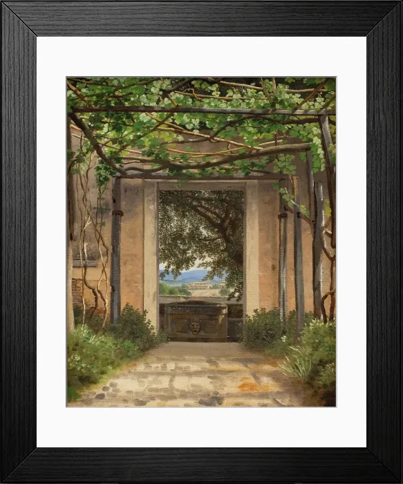 Framed Print : A Pergola, Italy, 1814-1816. Creator: CW Eckersberg Framed Print : A Pergola, Italy, 1814-1816. Creator: CW Eckersberg