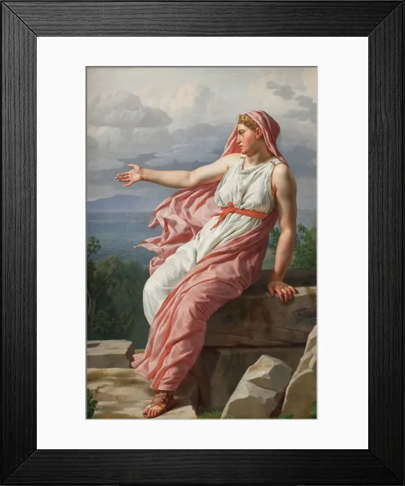 Framed Print : Alcyone's Farewell to her Husband, from Ovid's Metamorphoses, Song XI, 1813. Creator: CW Eckersberg Framed Print : Alcyone's Farewell to her Husband, from Ovid's Metamorphoses, Song XI, 1813. Creator: CW Eckersberg
