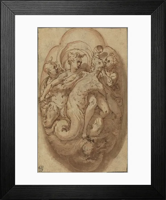 Framed Print : Mythological Figures, c. 1561. Creator: Taddeo Zuccaro Framed Print : Mythological Figures, c. 1561. Creator: Taddeo Zuccaro