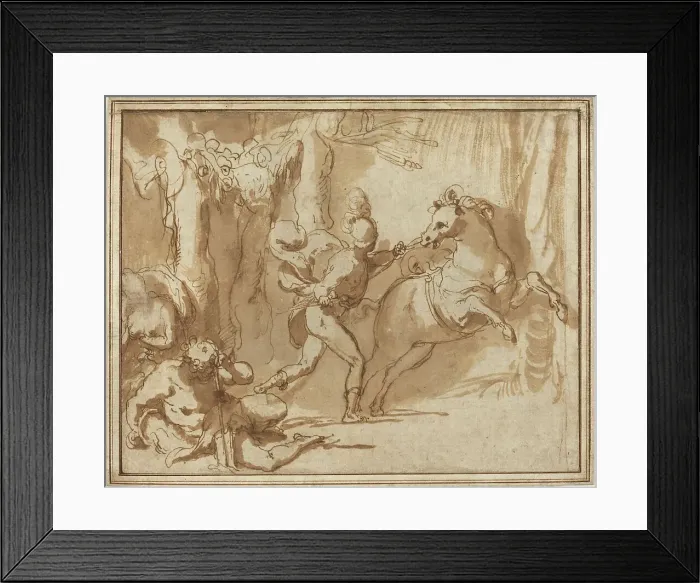 Framed Print : Alexander the Great and Bucephalus, c. 1553. Creator: Taddeo Zuccaro Framed Print : Alexander the Great and Bucephalus, c. 1553. Creator: Taddeo Zuccaro