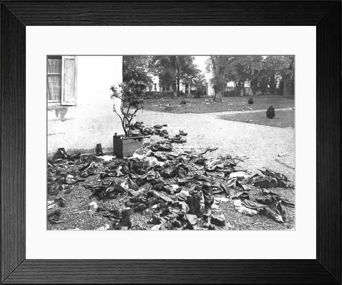 Framed Print : Nos Chateaux au Pillage; Quelques aspects du Chateau du Gue a Tresmes, pres de Congis, 1914. Creator: Unknown Framed Print : Nos Chateaux au Pillage; Quelques aspects du Chateau du Gue a Tresmes, pres de Congis, 1914. Creator: Unknown