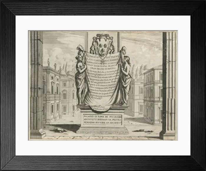 Framed Print : Palazzi di Roma de piu Celebri Architetti, published c. 1655. Creator: Pietro Ferrerio Framed Print : Palazzi di Roma de piu Celebri Architetti, published c. 1655. Creator: Pietro Ferrerio