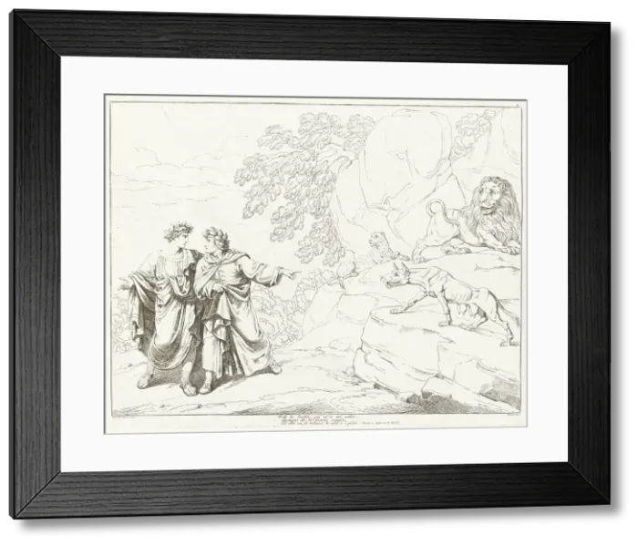 Framed Print : Divina Comedia di Dante (volume I), published 1824. Creators: Bartolomeo Pinelli, Dante Alighieri Framed Print : Divina Comedia di Dante (volume I), published 1824. Creators: Bartolomeo Pinelli, Dante Alighieri