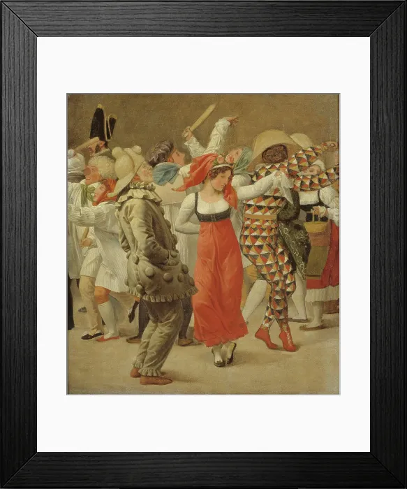 Framed Print : The Carnival in Rome. Fragment, 1828. Creator: CW Eckersberg Framed Print : The Carnival in Rome. Fragment, 1828. Creator: CW Eckersberg