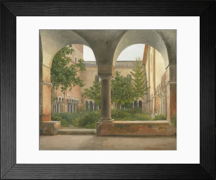 Framed Print : The Cloisters of San Lorenzo fuori le mura in Rome; 1814-1816. Creator: CW Eckersberg Framed Print : The Cloisters of San Lorenzo fuori le mura in Rome; 1814-1816. Creator: CW Eckersberg