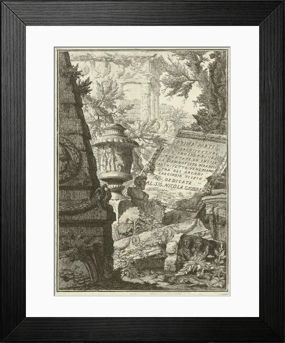 Framed Print : Prima Parte di Architetture, e Prospettive (First Edition, Third Issue), dated 1743 but printed 1747 Creator: Giovanni Battista Piranesi Framed Print : Prima Parte di Architetture, e Prospettive (First Edition, Third Issue), dated 1743 but printed 1747 Creator: Giovanni Battista Piranesi