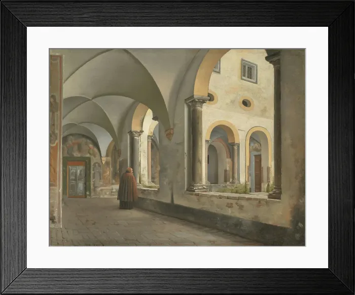 Framed Print : The Cloisters of the Franciscan Monastery Santa Maria in Aracoeli in Rome, 1813-1816. Creator: CW Eckersberg Framed Print : The Cloisters of the Franciscan Monastery Santa Maria in Aracoeli in Rome, 1813-1816. Creator: CW Eckersberg