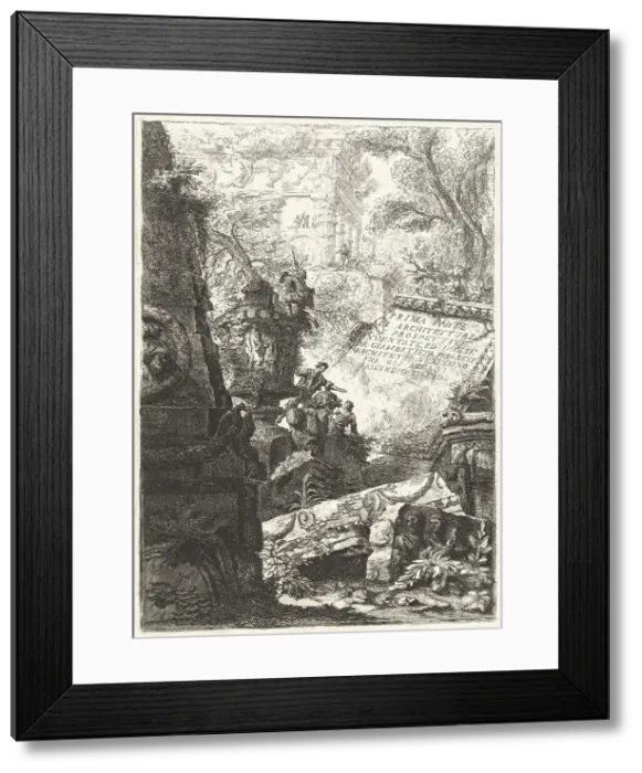 Framed Print : Prima Parte; Grotteschi; Carceri; Alcuna Vedute...; Trofei di Ottaviano Augusto, pub 1800 / 1809. Creators: Giovanni Battista Piranesi, Francesco Piranesi Framed Print : Prima Parte; Grotteschi; Carceri; Alcuna Vedute...; Trofei di Ottaviano Augusto, pub 1800 / 1809. Creators: Giovanni Battista Piranesi, Francesco Piranesi