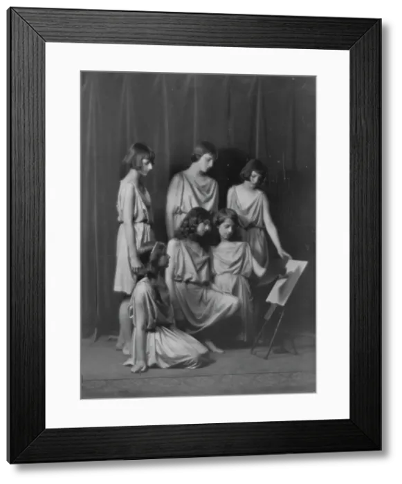 Framed Print : Elizabeth Duncan dancers and children, between 1916 and 1941. Creator: Arnold Genthe Framed Print : Elizabeth Duncan dancers and children, between 1916 and 1941. Creator: Arnold Genthe