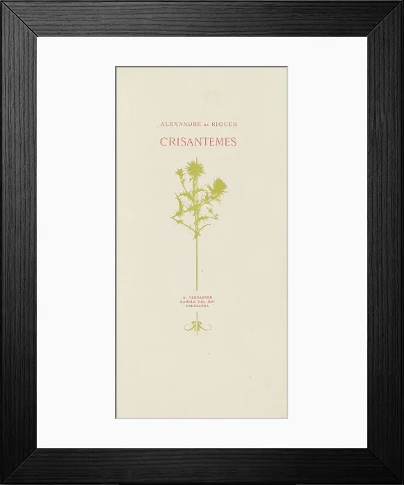 Framed Print : Crisantemes, 1899. Creator: Alexandre de Riquer Framed Print : Crisantemes, 1899. Creator: Alexandre de Riquer