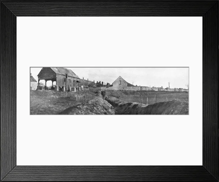 Framed Print : A Perthes-les Hurlus; L'acces du village est defendu par des tranchees et de fil de fer, 1915. Creator: Unknown Framed Print : A Perthes-les Hurlus; L'acces du village est defendu par des tranchees et de fil de fer, 1915. Creator: Unknown