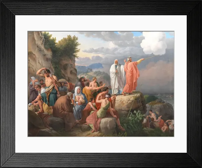 Framed Print : The Israelites Resting after the Crossing of the Red Sea, 1815. Creator: CW Eckersberg Framed Print : The Israelites Resting after the Crossing of the Red Sea, 1815. Creator: CW Eckersberg