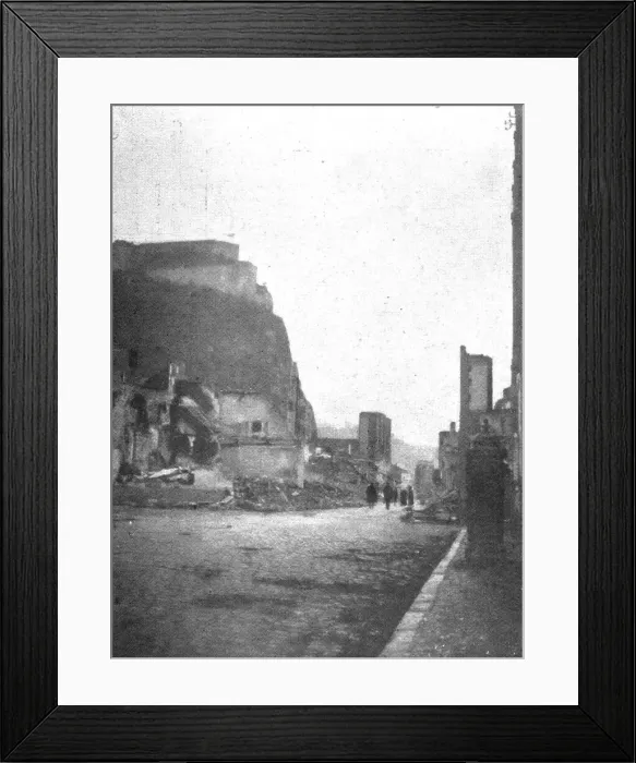 Framed Print : Dinant et Louvain: Dinant; le faubourg de Leffe, 1914. Creator: Unknown Framed Print : Dinant et Louvain: Dinant; le faubourg de Leffe, 1914. Creator: Unknown