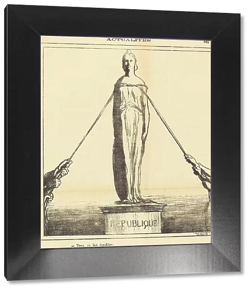 Tirez, ça fait équilibre, 1871. Creator: Honore Daumier