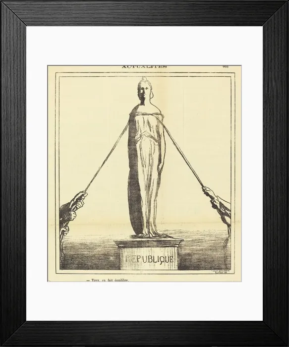 Framed Print : Tirez, ça fait équilibre, 1871. Creator: Honore Daumier Framed Print : Tirez, ça fait équilibre, 1871. Creator: Honore Daumier
