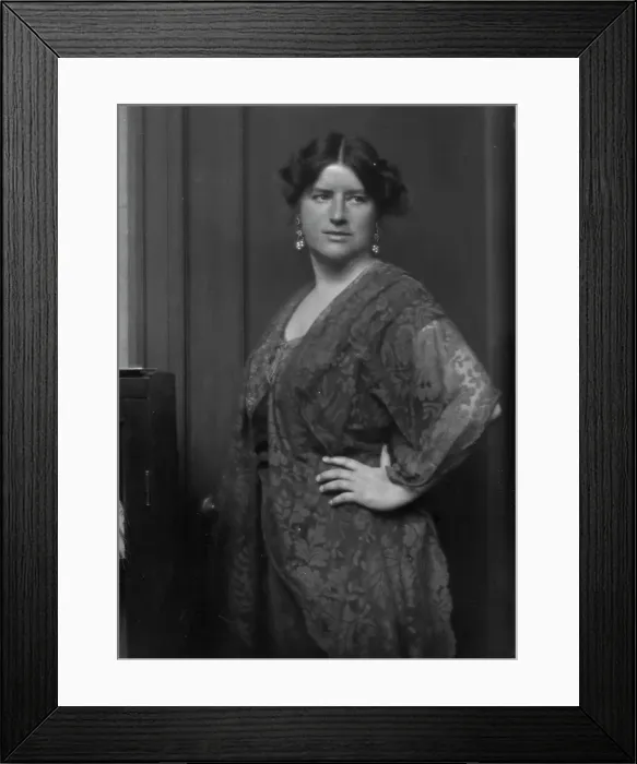 Framed Print : Gilmore, Inez Haynes, Mrs. portrait photograph, 1913. Creator: Arnold Genthe Framed Print : Gilmore, Inez Haynes, Mrs. portrait photograph, 1913. Creator: Arnold Genthe