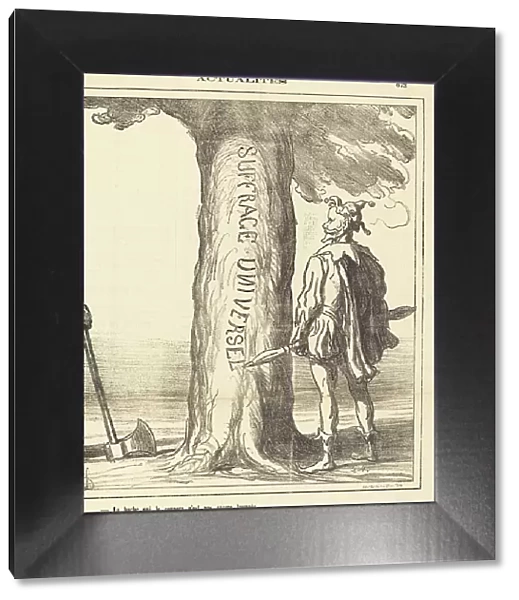La hache qui le coupera n'est pas encore trempée, 1871. Creator: Honore Daumier