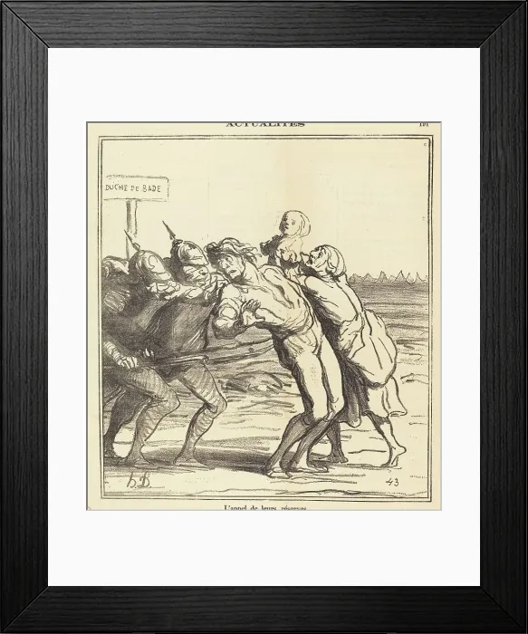 Framed Print : L'appel de leurs réserves, 1870. Creator: Honore Daumier Framed Print : L'appel de leurs réserves, 1870. Creator: Honore Daumier