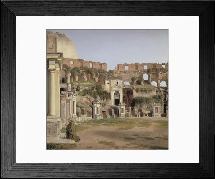Framed Print : View of the Interior of the Colosseum, 1816. Creator: CW Eckersberg Framed Print : View of the Interior of the Colosseum, 1816. Creator: CW Eckersberg