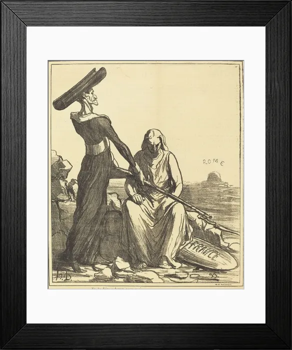 Framed Print : Va te faire achever pour moi, 1871. Creator: Honore Daumier Framed Print : Va te faire achever pour moi, 1871. Creator: Honore Daumier