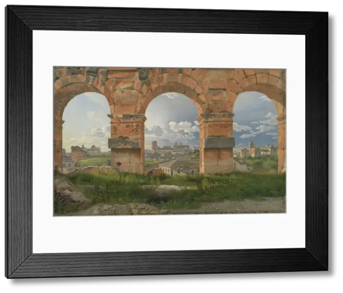 Framed Print : View through Three of the Northwestern Arches of the Third Storey of the Colosseum, 1815. Creator: CW Eckersberg Framed Print : View through Three of the Northwestern Arches of the Third Storey of the Colosseum, 1815. Creator: CW Eckersberg