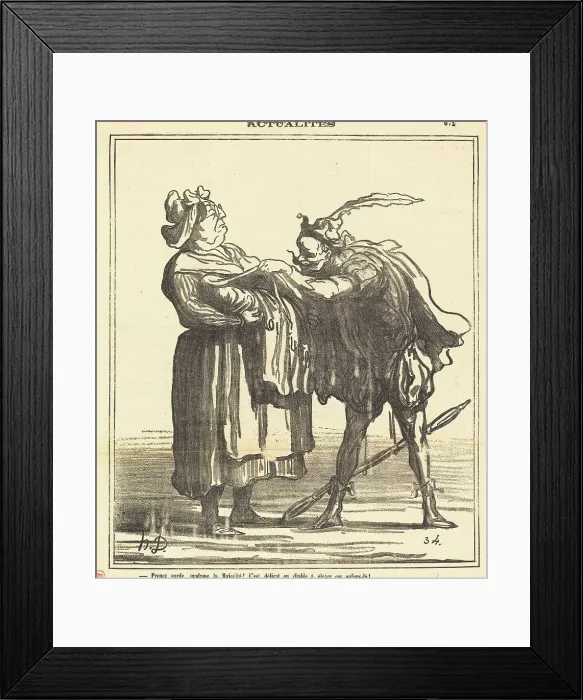 Framed Print : Prenez garde, madame la Majorité!, 1871. Creator: Honore Daumier Framed Print : Prenez garde, madame la Majorité!, 1871. Creator: Honore Daumier