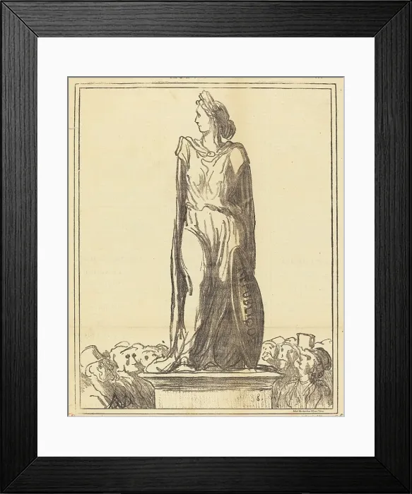 Framed Print : La république de Milo... 1871. Creator: Honore Daumier Framed Print : La république de Milo... 1871. Creator: Honore Daumier