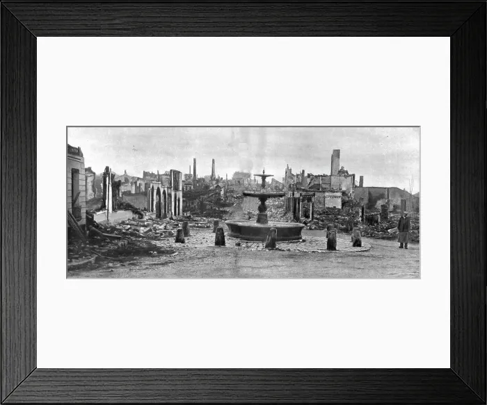 Framed Print : Nos regions Devastees; Les ruines de Sermaize-les Bains, 1914. Creator: Unknown Framed Print : Nos regions Devastees; Les ruines de Sermaize-les Bains, 1914. Creator: Unknown
