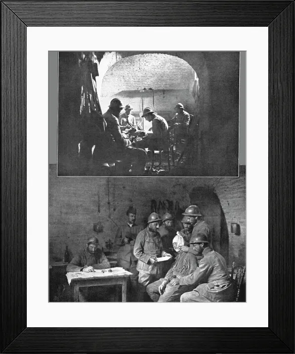 Framed Print : Les souterrains de l'ancien Chateau de Combles; en haut, une entrée des souterraine... 1916. Creator: Unknown Framed Print : Les souterrains de l'ancien Chateau de Combles; en haut, une entrée des souterraine... 1916. Creator: Unknown