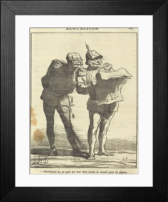 Framed Print : Décidément on ne peut pas... 1870. Creator: Honore Daumier Framed Print : Décidément on ne peut pas... 1870. Creator: Honore Daumier