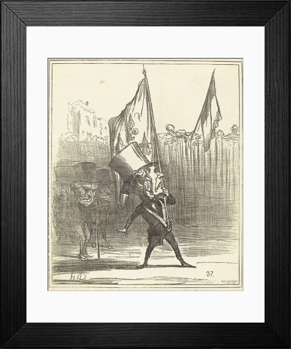 Framed Print : Regardez, mais n'y touchez pas!, 1871. Creator: Honore Daumier Framed Print : Regardez, mais n'y touchez pas!, 1871. Creator: Honore Daumier